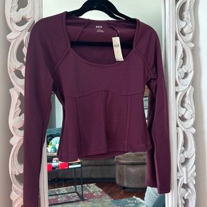 Long sleeve Anthropologie plum shirt!